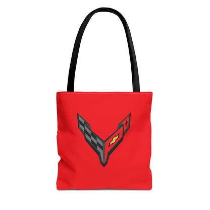 Corvette C8 Tote Bag, Corvette Polyester Bag, Shoulder Bag, Bag with Straps, Gifts for Car Guys, Gifts for Car Girls, Car Meet Carry On