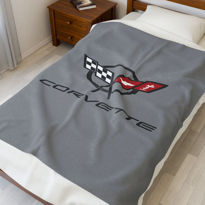 Corvette C5 Blanket, C5 Logo, Soft Blankets, Corvette Logo, Velveteen Blanket, Car Guy Gifts, Car Girl Gifts