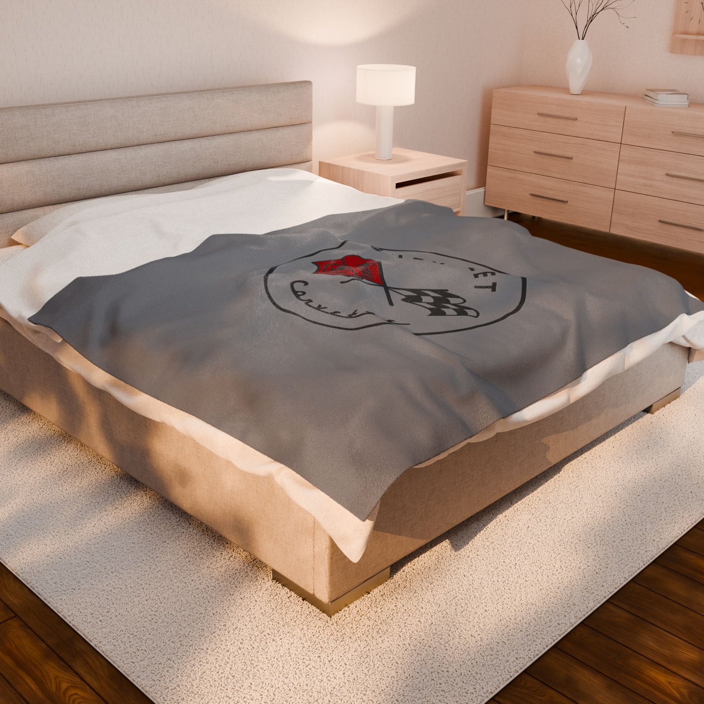 Corvette C1 Blanket, C1 Logo, Soft Blankets, Corvette Logo, Velveteen Blanket, Car Guy Gifts, Car Girl Gifts
