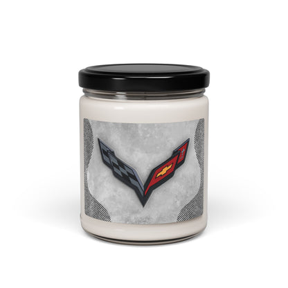 Corvette C7 Logo Scented Soy Candle, 10 Options for Scent, Home Décor, Gifts for Him, Man Cave Candles, Gifts for Car Girls, Corvette Swag