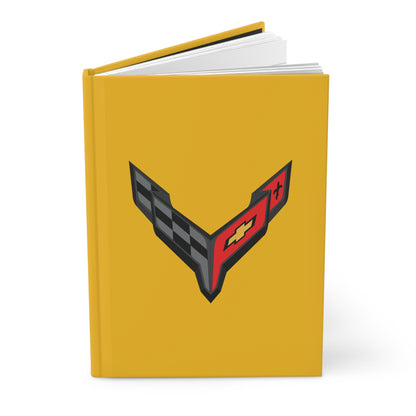 Corvette C8 Hardcover Journal, Writing Notebook, Lined Pages, Daily Journal, Motivational Diary, Notepad, C8 Logo