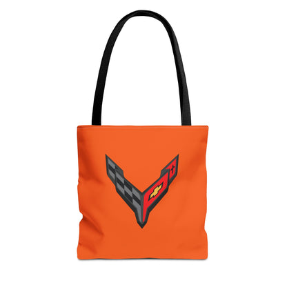 Corvette C8 Tote Bag, Corvette Polyester Bag, Shoulder Bag, Bag with Straps, Gifts for Car Guys, Gifts for Car Girls, Car Meet Carry On