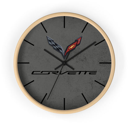 Corvette C7 Wall Clock, Racing Home Decor, Gift for Him, Man Cave Clock , Corvette Merchandise, Mancave Gift, Clocks