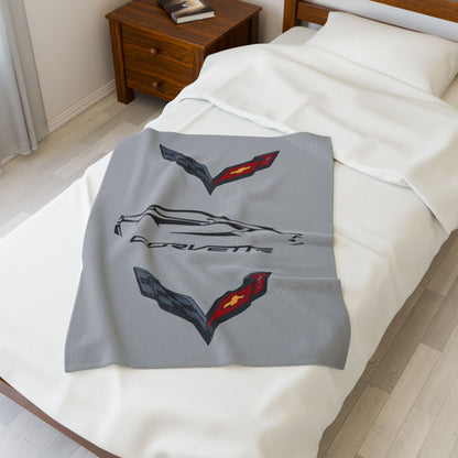 C7 Blanket, C7 Logo, Soft Blankets, Corvette Logo, Velveteen Blanket, Car Guy Gifts, Car Girl Gifts