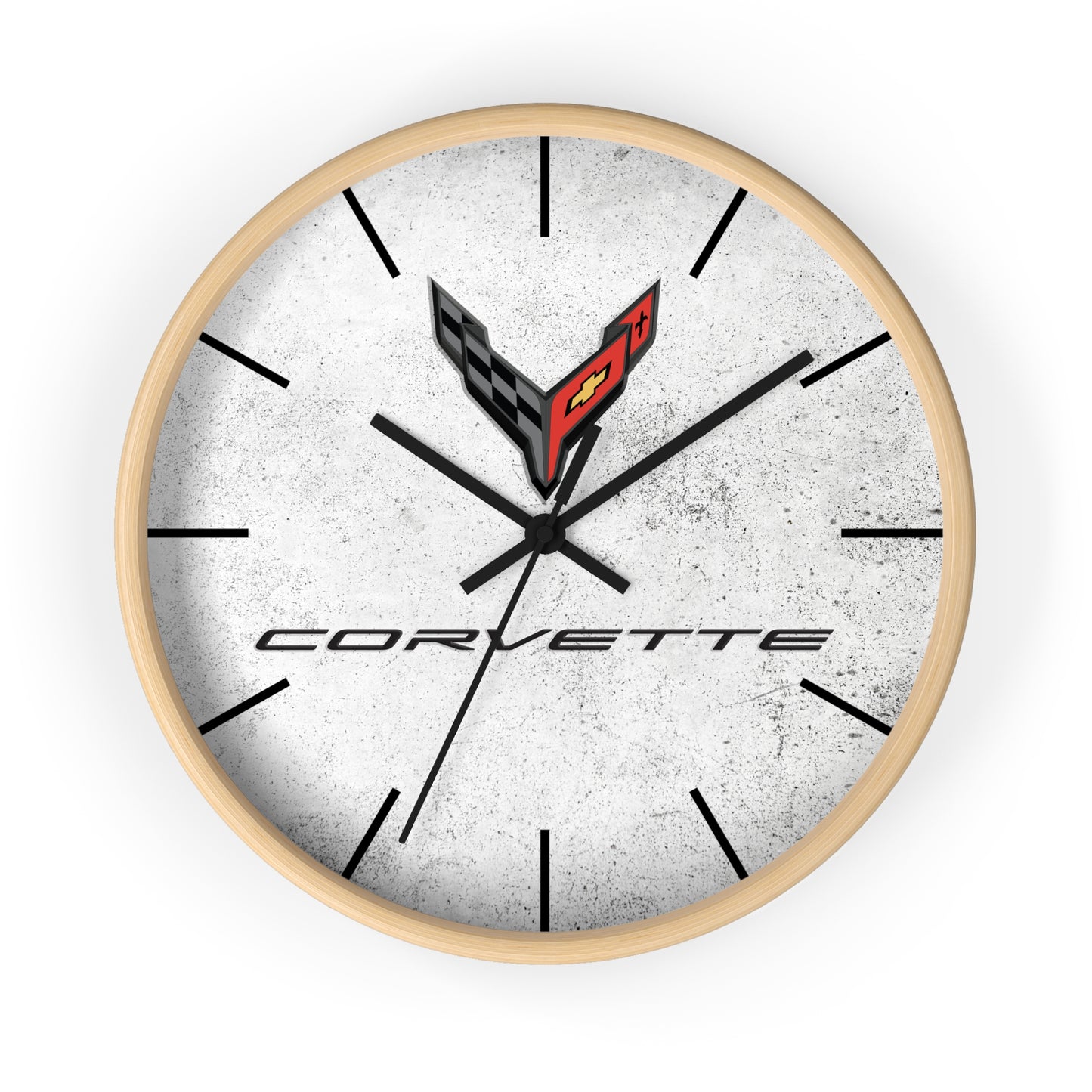 Corvette C8 Wall Clock, Racing Home Decor, Gift for Him, Man Cave Clock, Corvette Merchandise, Mancave Gift, Clocks