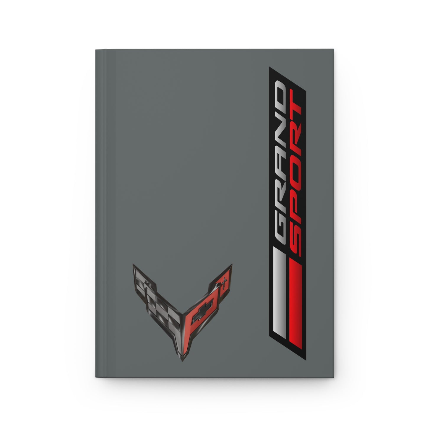 Corvette Grand Sport Hardcover Journal, Writing Notebook, Lined Pages, Daily Journal, Motivational Diary, Notepad, Grand Sport logo