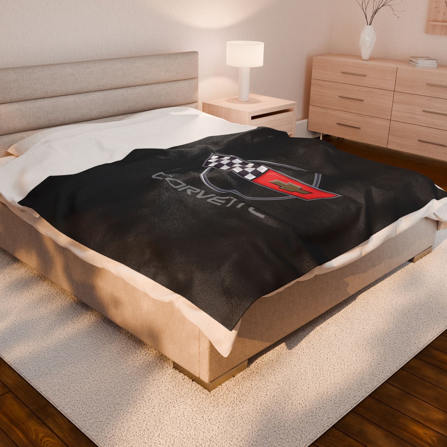 Corvette C4 Blanket, C4 Logo, Soft Blankets, Corvette Logo, Velveteen Blanket, Car Guy Gifts, Car Girl Gifts