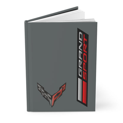 Corvette Grand Sport Hardcover Journal, Writing Notebook, Lined Pages, Daily Journal, Motivational Diary, Notepad, Grand Sport logo