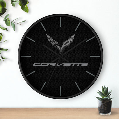 Corvette C7 Wall Clock, Racing Home Decor, Gift for Him, Man Cave Clock, Corvette Merchandise, Mancave Gift, Clocks