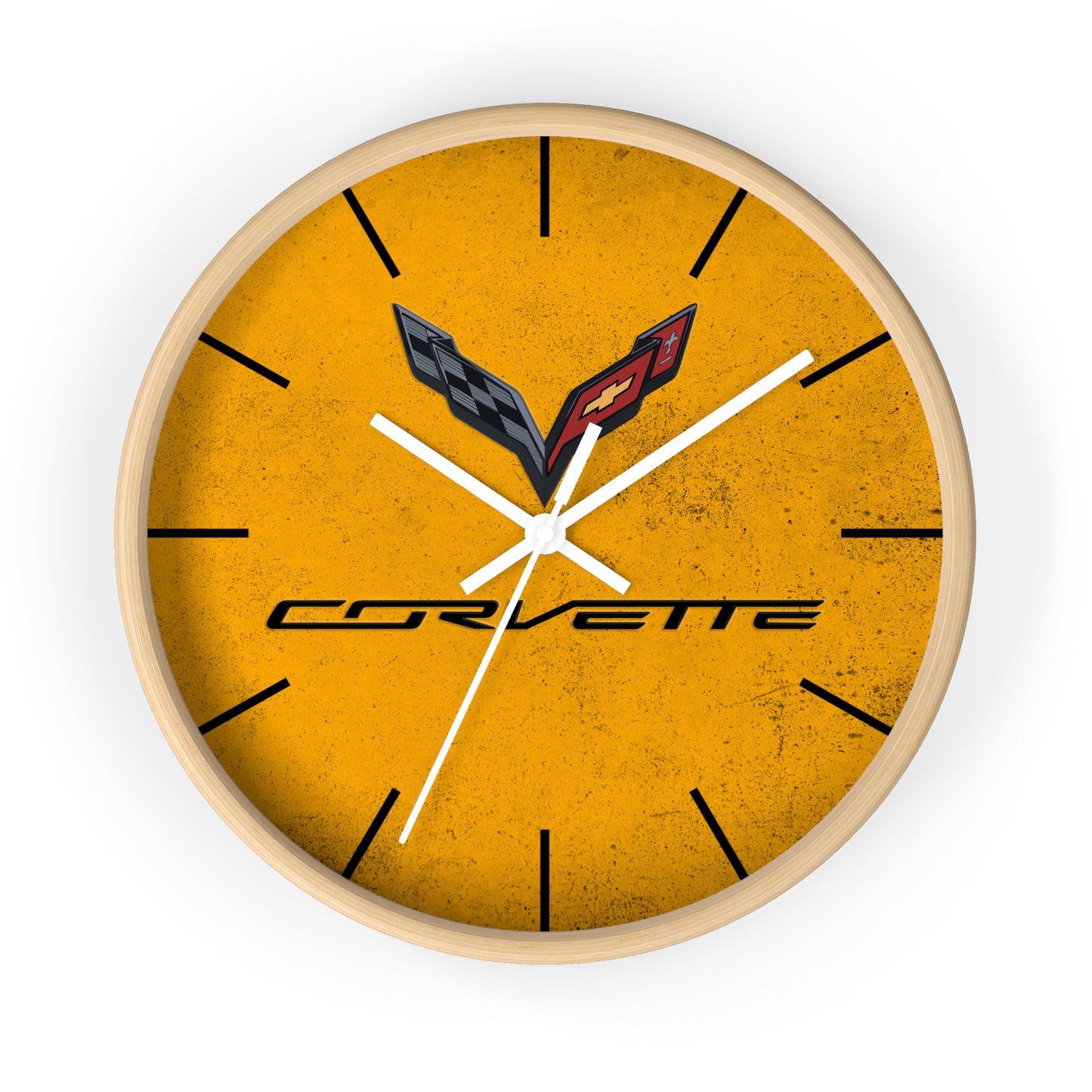 Corvette C7 Wall Clock, Racing Home Decor, Gift for Him, Man Cave Clock, Corvette Merchandise, Mancave Gift, Clocks