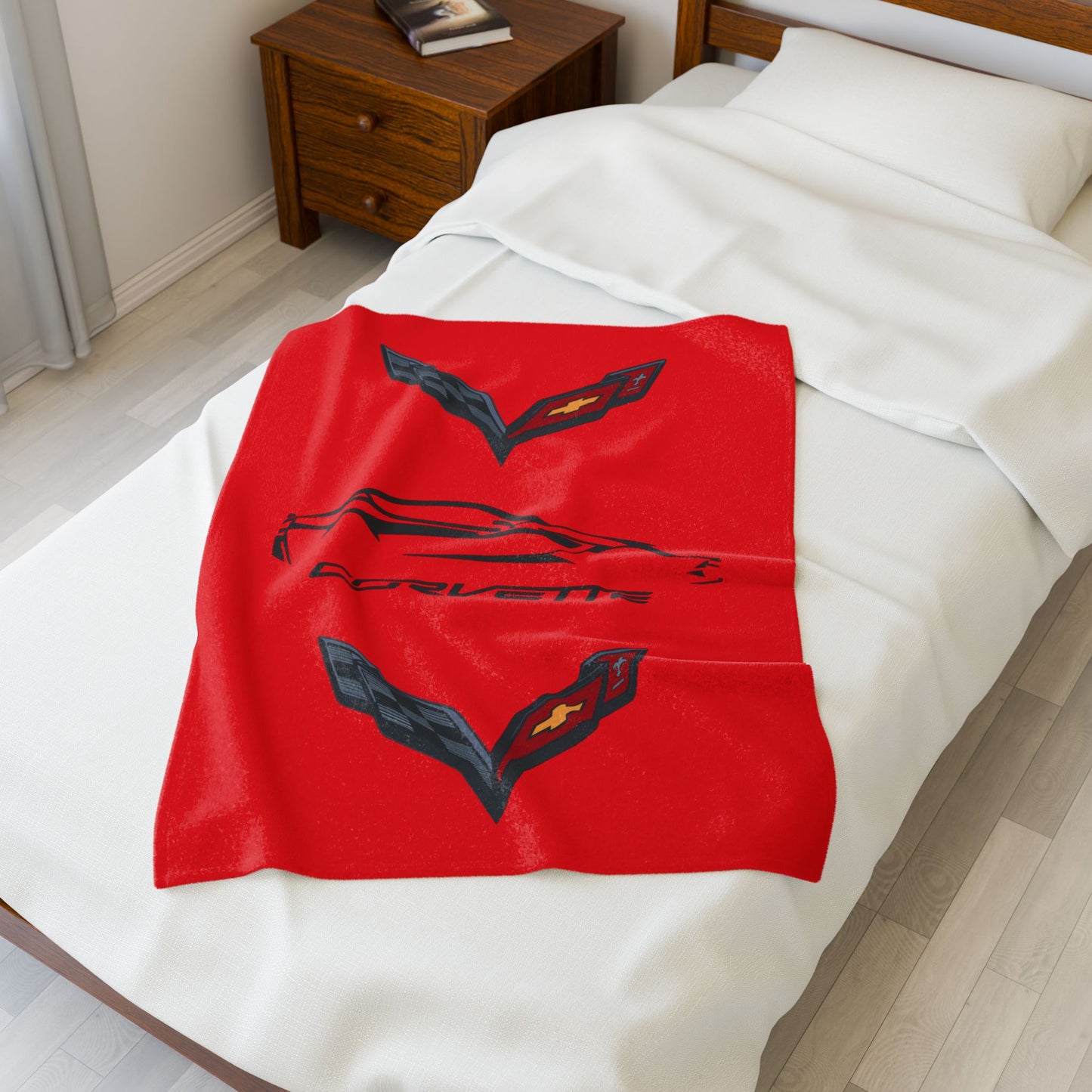 C7 Blanket, C7 Logo, Soft Blankets, Corvette Logo, Velveteen Blanket, Car Guy Gifts, Car Girl Gifts