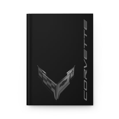 Corvette C8 Blackout Emblem Hardcover Journal, Writing Notebook, Lined Pages, Daily Journal, Motivational Diary, Notepad, C8 Logo