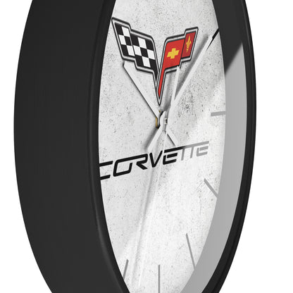 Corvette C6 Wall Clock, Racing Home Decor, Gift for Him, Man Cave Clock, Corvette Merchandise, Mancave Gift, Clocks