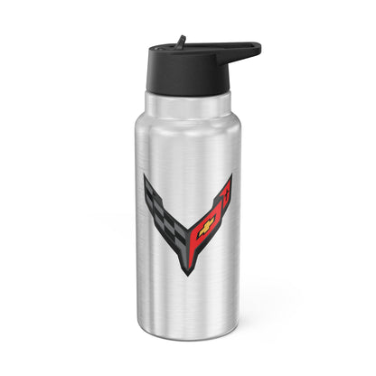 Corvette C8 32oz Hydro Flask, Beverage Tumbler, Beach Flask, Camping Tumbler, Gym Mug, Insulated Stainless Steel, Straw Included
