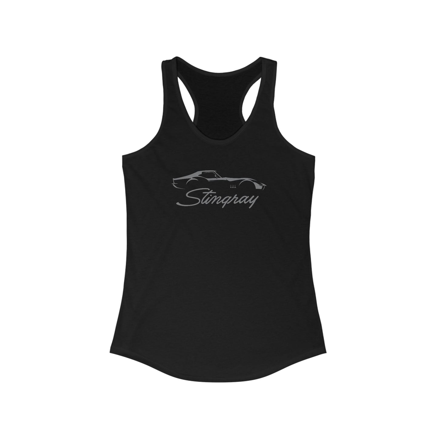 C3 Stingray Women's Racerback Tank Top, Gifts for Car Girls, Summer Top, Fitness Tank, Raceday Gear, Black Corvette Shirt