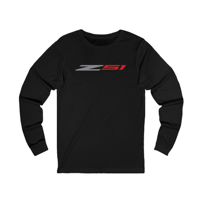 Unisex Corvette Z51 Long Sleeve Tee, Custom Silhouette, Graphic T-Shirt, Gift for Him, Gift for Her, Bella+Canvas, Soft Shirt