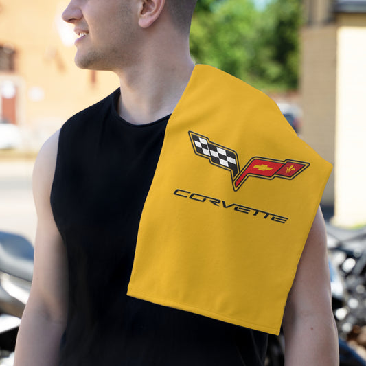 Corvette C6 Shop Towel, Towel for Fans, Rally Towel, Corvette Merch, Gifts for Corvette Owners, Hand Towel, Shop Rag