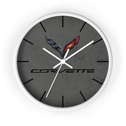 Corvette C7 Wall Clock, Racing Home Decor, Gift for Him, Man Cave Clock , Corvette Merchandise, Mancave Gift, Clocks