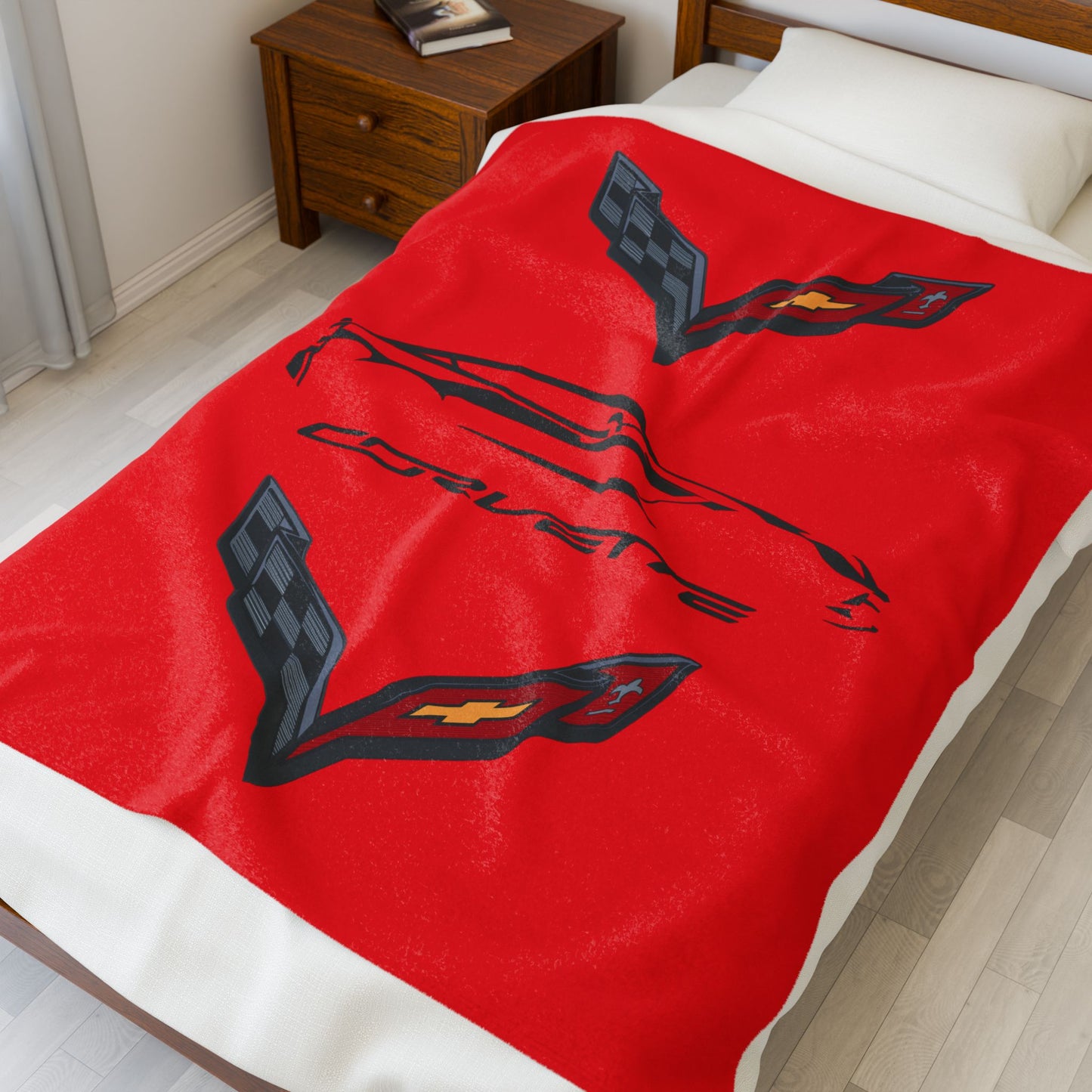 C7 Blanket, C7 Logo, Soft Blankets, Corvette Logo, Velveteen Blanket, Car Guy Gifts, Car Girl Gifts