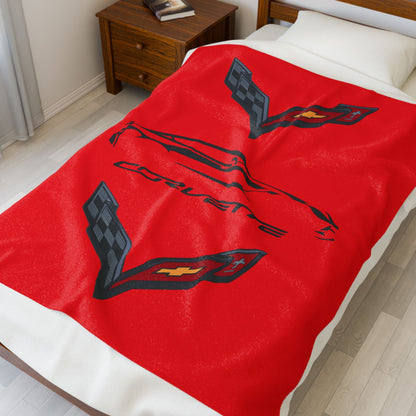 C7 Blanket, C7 Logo, Soft Blankets, Corvette Logo, Velveteen Blanket, Car Guy Gifts, Car Girl Gifts