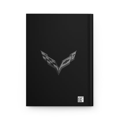 Corvette C7 Blackout Emblem Hardcover Journal, Writing Notebook, Lined Pages, Daily Journal, Motivational Diary, Notepad, C7 Logo