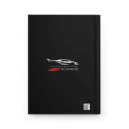 Corvette Z06 Hardcover Journal, Writing Notebook, Lined Pages, Daily Journal, Motivational Diary, Notepad, Z06 logo
