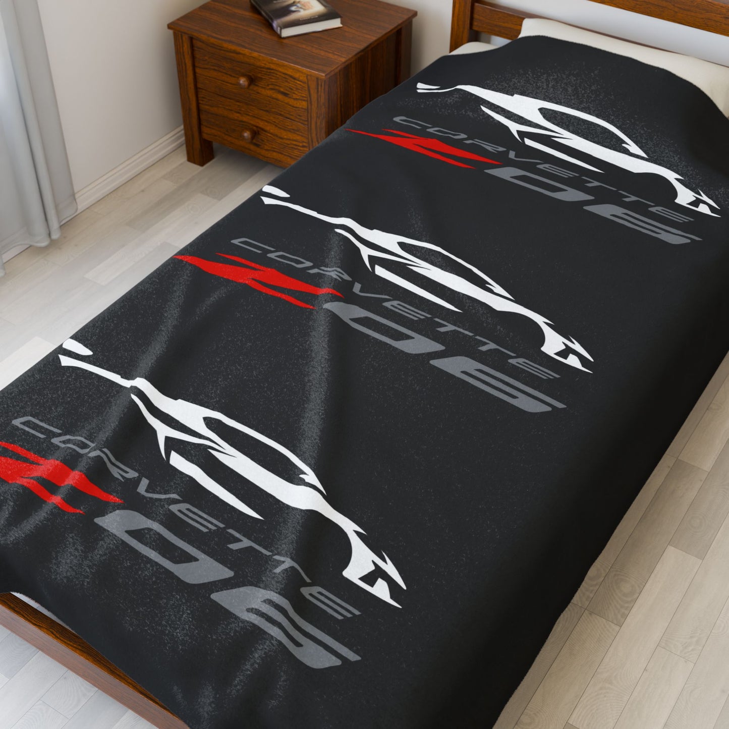 Corvette Z06 Blanket, Z06 Corvette Gifts, Soft Blankets, Corvette Logo, Velveteen Blanket, Car Guy Gifts, Car Girl Gifts