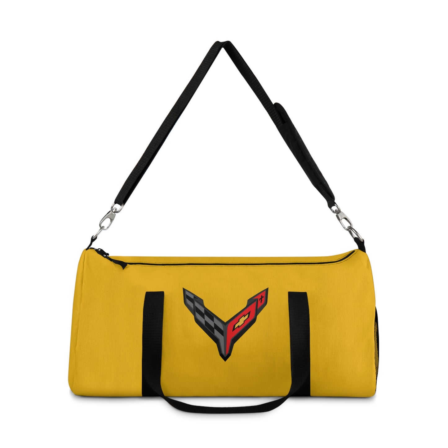 Gold Corvette Duffel Bag, C8 Logo, Gym Bag, Travel Bag, Gifts for Car Guys, Gifts for Car Girls, Corvette Merch, Overnight Duffel
