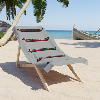 Corvette Grand Sport Beach Towel, Corvette Gifts, Car Enthusiast Towel, Quick-Dry Towel, Corvette Logo, White Towel, Car Guy Gifts