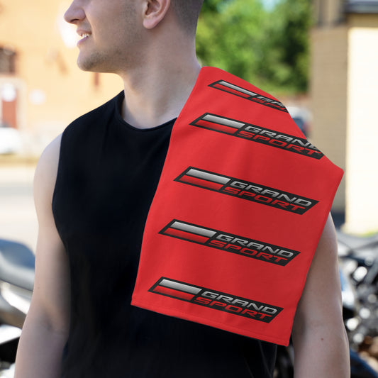 Corvette Grand Sport Shop Towel, Towel for Fans, Rally Towel, Corvette Merch, Gifts for Corvette Owners, Hand Towel, Shop Rag