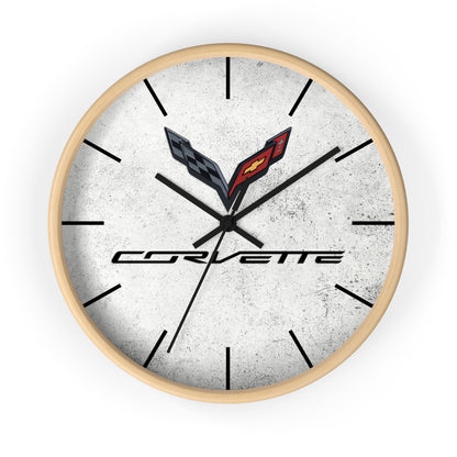 Corvette C7 Wall Clock, Racing Home Decor, Gift for Him, Man Cave Clock, Corvette Merchandise, Mancave Gift, Clocks