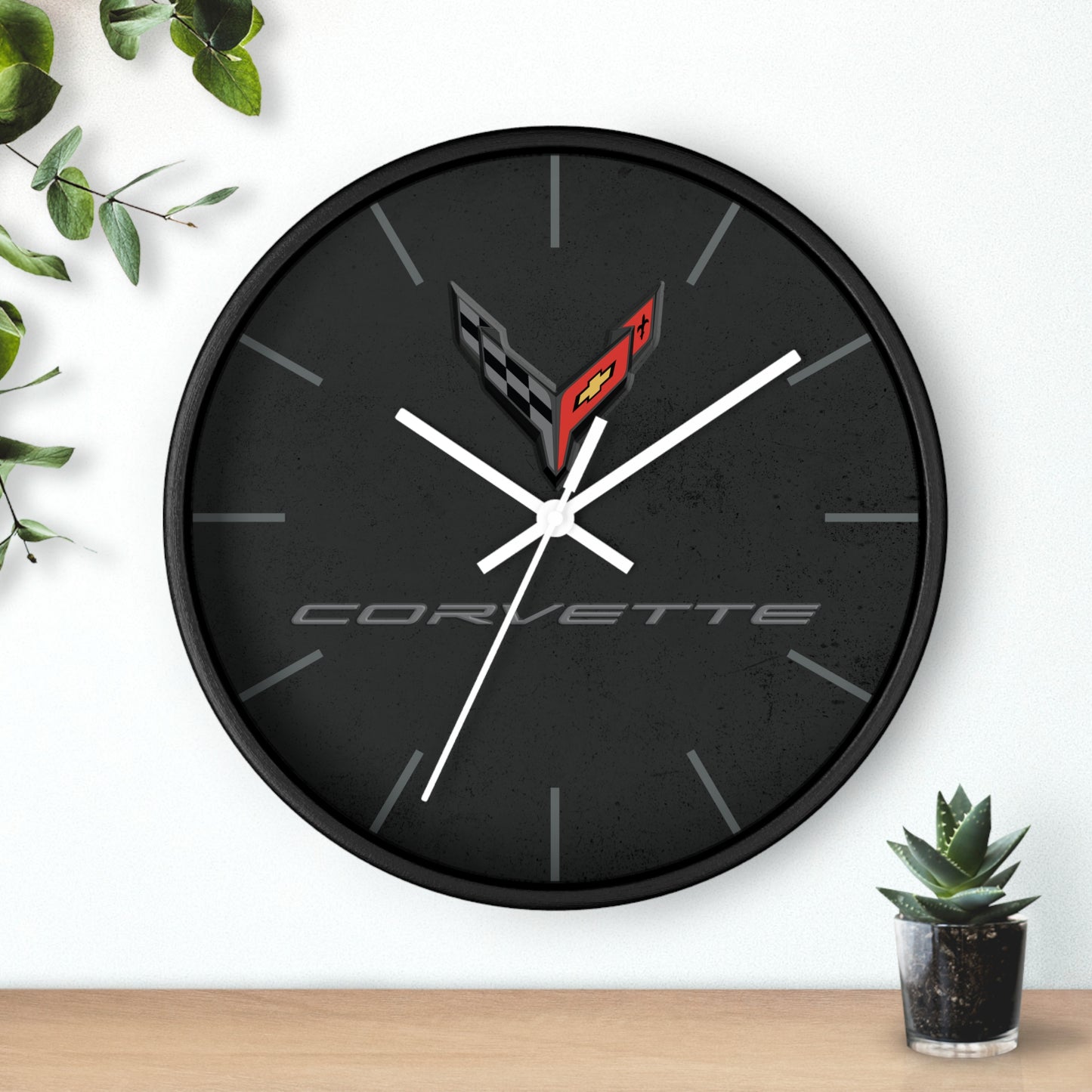Corvette C8 Wall Clock, Racing Home Decor, Gift for Him, Man Cave Clock, Corvette Merchandise, Mancave Gift, Clocks