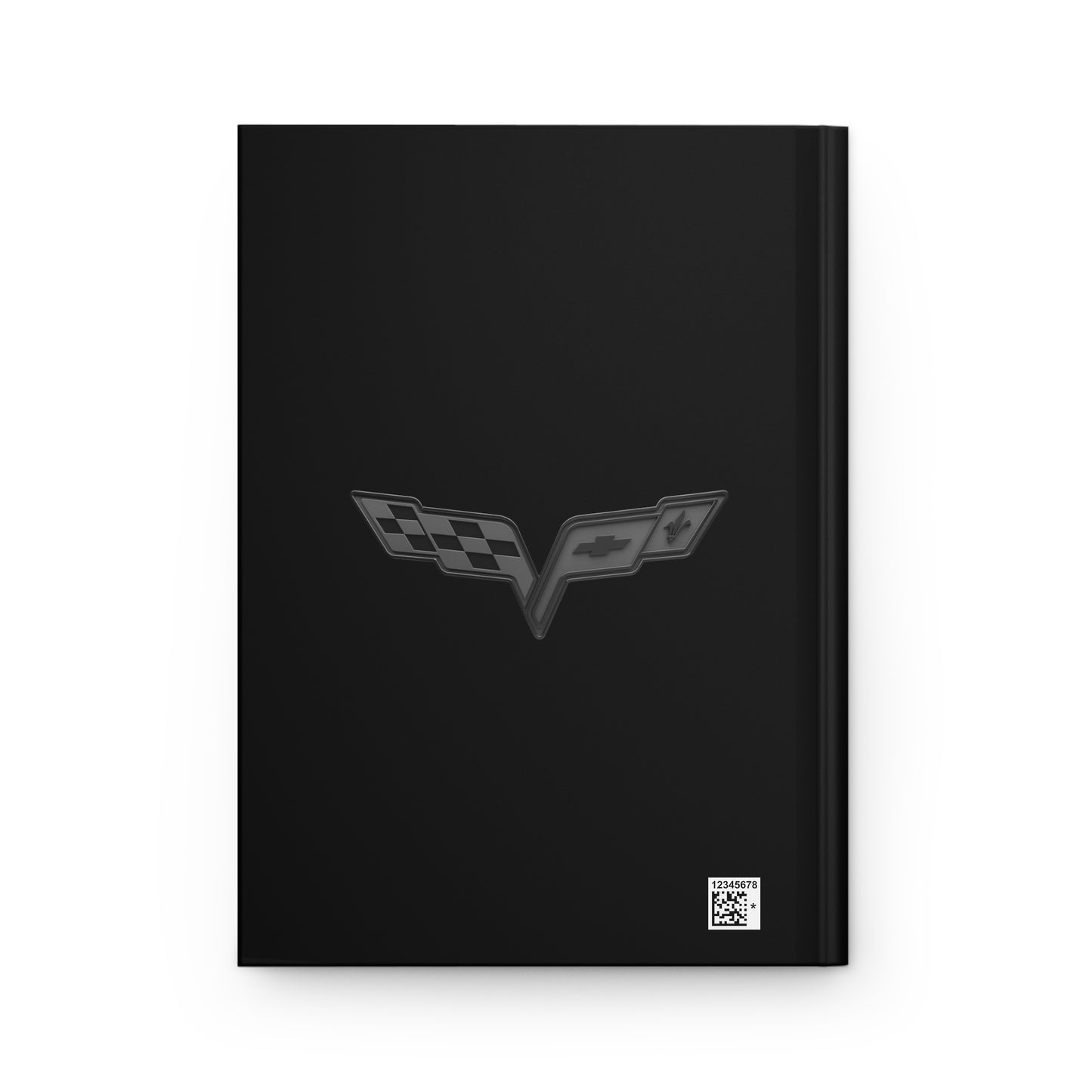 Corvette C6 Blackout Emblem Hardcover Journal, Writing Notebook, Lined Pages, Daily Journal, Motivational Diary, Notepad, C6 Logo