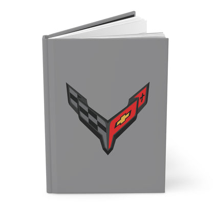 Corvette C8 Hardcover Journal, Writing Notebook, Lined Pages, Daily Journal, Motivational Diary, Notepad, C8 Logo