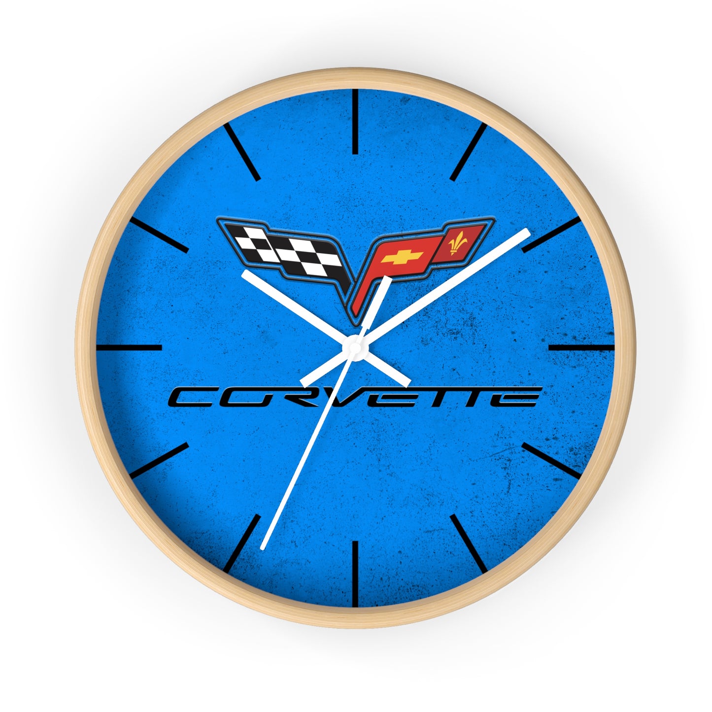 Corvette C6 Wall Clock, Racing Home Decor, Gift for Him, Man Cave Clock, Corvette Merchandise, Mancave Gift, Clocks