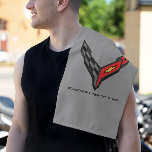 Corvette C8 Shop Towel, Towel for Fans, Rally Towel, Corvette Merch, Gifts for Corvette Owners, Hand Towel, Shop Rag