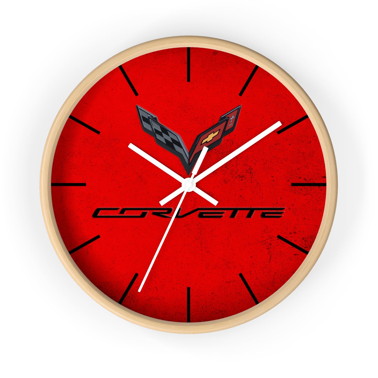 Corvette C7 Wall Clock, Racing Home Decor, Gift for Him, Man Cave Clock, Corvette Merchandise, Mancave Gift, Clocks