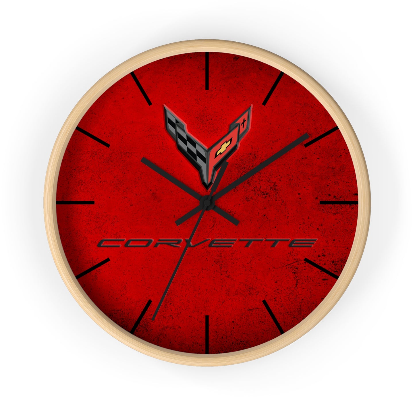 Corvette C8 Wall Clock, Racing Home Decor, Gift for Him, Man Cave Clock, Corvette Merchandise, Mancave Gift, Clocks