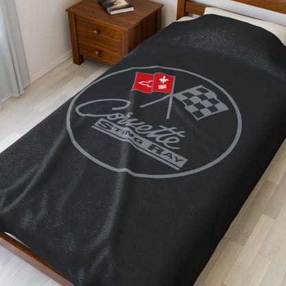 Corvette C2 Blanket, C2 Logo, Soft Blankets, Corvette Logo, Velveteen Blanket, Car Guy Gifts, Car Girl Gifts