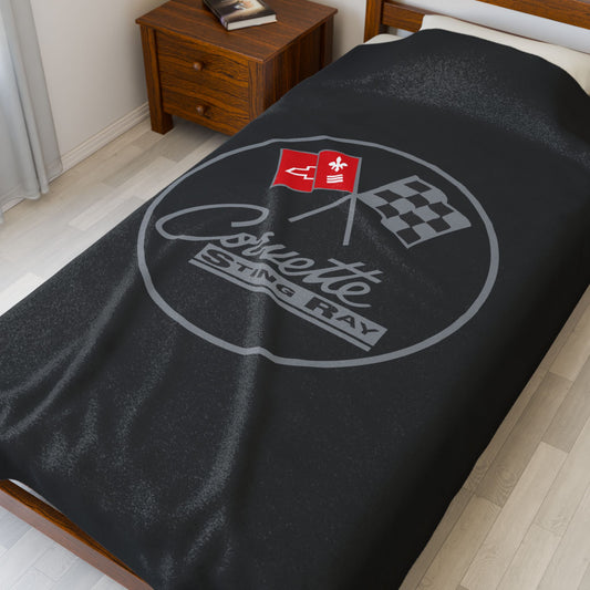 Corvette C2 Blanket, C2 Logo, Soft Blankets, Corvette Logo, Velveteen Blanket, Car Guy Gifts, Car Girl Gifts