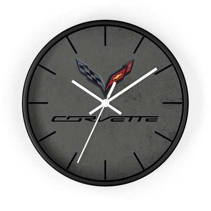 Corvette C7 Wall Clock, Racing Home Decor, Gift for Him, Man Cave Clock , Corvette Merchandise, Mancave Gift, Clocks