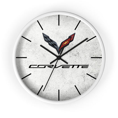 Corvette C7 Wall Clock, Racing Home Decor, Gift for Him, Man Cave Clock, Corvette Merchandise, Mancave Gift, Clocks