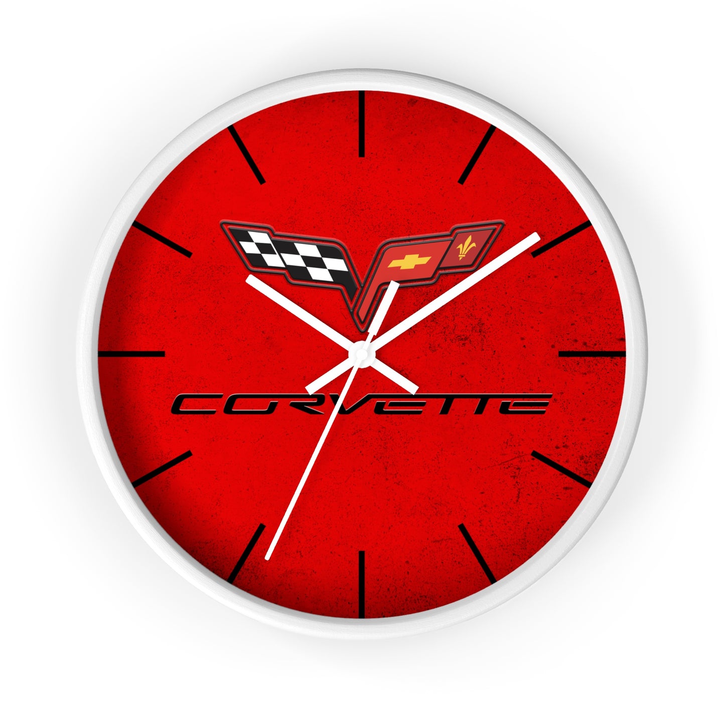 Corvette C6 Wall Clock, Racing Home Decor, Gift for Him, Man Cave Clock, Corvette Merchandise, Mancave Gift, Clocks