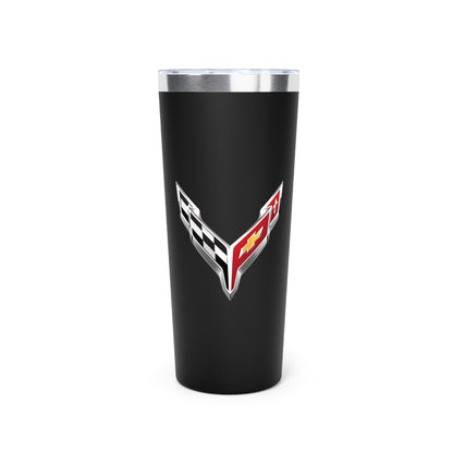 Corvette C8 Tumbler, Stainless Steel Tumbler, 22oz, Insulated, Corvette Accessories, Dishwasher Safe, Gifts for Car Guys and Girls