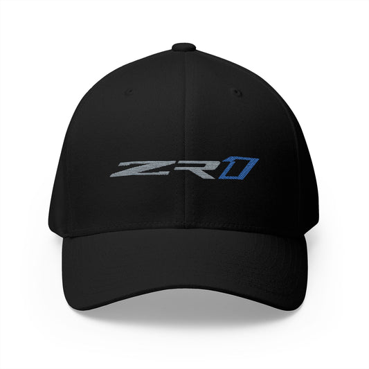 Corvette ZR1 Baseball Cap, Flexfit Hat, Stretchy Band, Black Hat, Corvette Gear, Embroidery