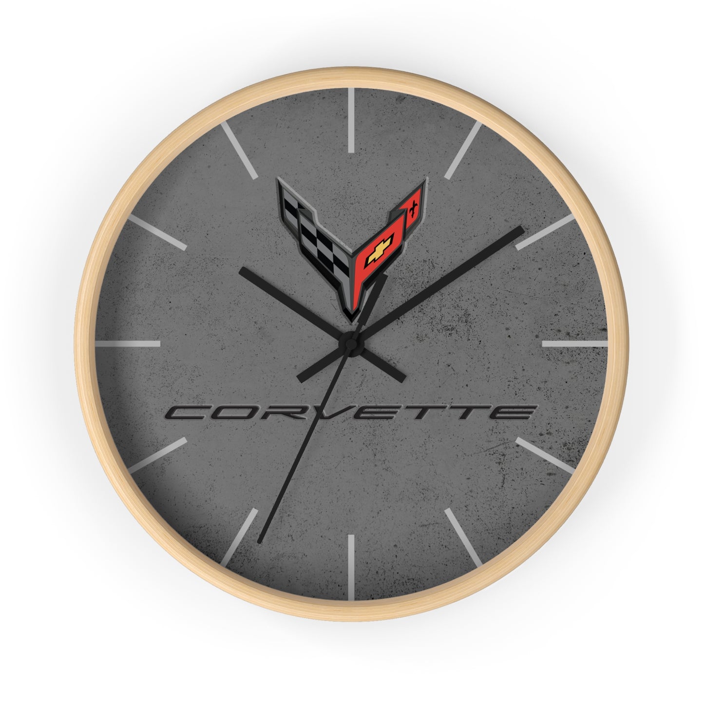 Corvette C8 Wall Clock, Racing Home Decor, Gift for Him, Man Cave Clock, Corvette Merchandise, Mancave Gift, Clocks