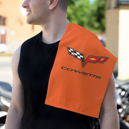 Corvette C6 Shop Towel, Towel for Fans, Rally Towel, Corvette Merch, Gifts for Corvette Owners, Hand Towel, Shop Rag