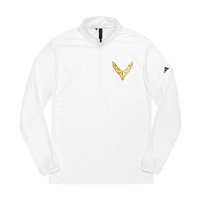 Adidas® Quarter-Zip Corvette C8 Pullover,  Athletic Wear, Gym Lovers, Gifts for Him/Her, Casual Wear, Long Sleeve