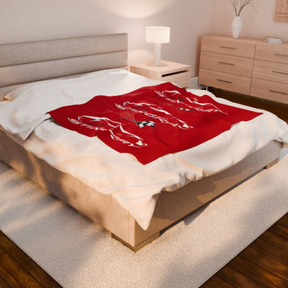 Corvette C3 Stingray Red Blanket, Stingray Corvette Gifts, Soft Blankets, Corvette Logo, Velveteen Blanket, Car Guy Gifts, Car Girl Gifts