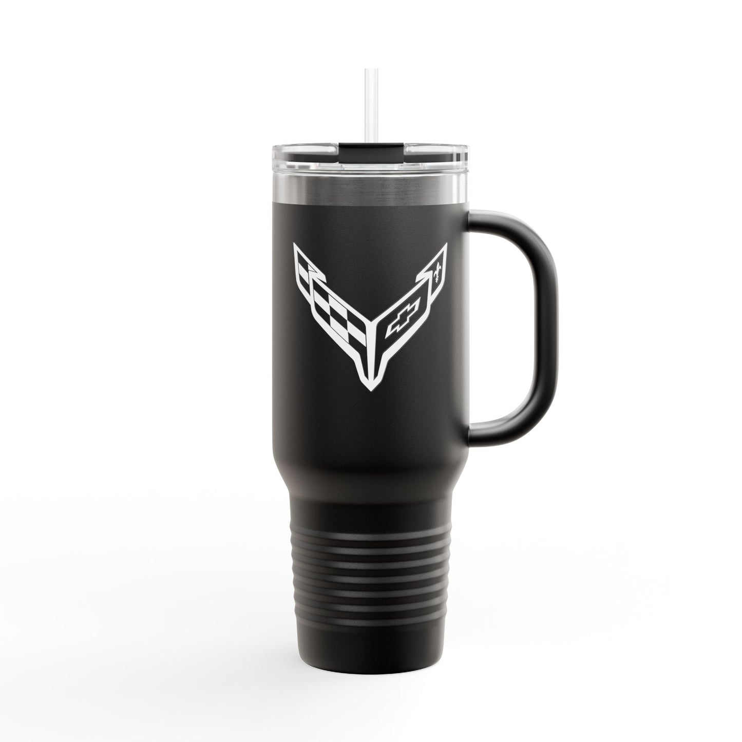 Corvette Travel Mug, C8 Corvette Gifts, Car Enthusiast Mug, 40oz Tumbler, Stainless Steel, Corvette Logo, Car Guy Gifts, Corvette Accessory